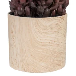 Northlight 7" Purple Artificial Succulent In Faux Wood Pot -Home decor GUEST a47f034e 8e3f 4f55 b123 a4427359a3d7