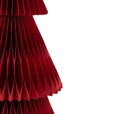 Northlight Tall Foldable Accordion Honeycomb Paper Christmas Tree - 4' - Red 7 Northlight Tall Foldable Accordion Honeycomb Paper Christmas Tree - 4' - Red - Image 5