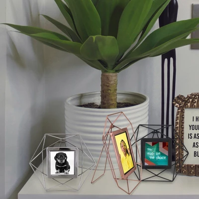 Northlight 8" Contemporary Hexagonal 4" X 4" Photo Picture Frame - Black 4 Northlight 8" Contemporary Hexagonal 4" X 4" Photo Picture Frame - Black - Image 2