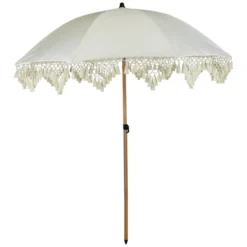 Northlight Outdoor Macrame Boho Beach Market Umbrella With Tilt - 6.5' - Cream 19 Northlight Outdoor Macrame Boho Beach Market Umbrella With Tilt - 6.5' - Cream -Home decor GUEST a57ac20d 9577 4851 ad48 1e50ce15401e