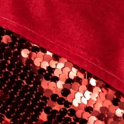 Northlight 19" Shiny Metallic Red Sequined Christmas Stocking With Velveteen Cuff -Home decor GUEST a6522ccb 5342 4dab ac9c 66380038832f