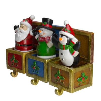 Northlight Santa Snowman And Penguin In Gift Boxes Christmas Stocking Holders - Set Of 3 - 6" 5 Northlight Santa Snowman And Penguin In Gift Boxes Christmas Stocking Holders - Set Of 3 - 6" - Image 3