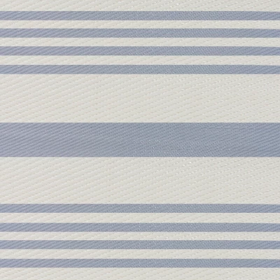 Northlight 4' X 6' Light Blue And White Striped Rectangular Outdoor Area Rug 5 Northlight 4' X 6' Light Blue And White Striped Rectangular Outdoor Area Rug - Image 3