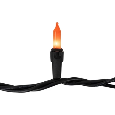 Northlight Mini Christmas Light Set - Orange - 20.25' Black Wire - 100ct 6 Northlight Mini Christmas Light Set - Orange - 20.25' Black Wire - 100ct - Image 4