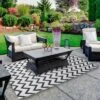 Northlight 4' X 6' Black And White Chevron Rectangular Outdoor Area Rug 1 Northlight 4' X 6' Black And White Chevron Rectangular Outdoor Area Rug -Home decor GUEST a90bd11a e0bd 422d b888 1113dd0ab4af