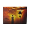 Northlight LED Lighted Lighthouse And Lantern Lamp Post With Amber Sky Canvas Wall Art 15.75" X 11.75" -Home decor GUEST a944d7cc 30c4 4727 9af2 d683630f8abd