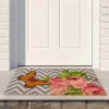 Northlight Coir Rose With A Butterfly Chevron Spring Door Mat 18" X 30" -Home decor GUEST ac77335c 6742 4acc 8c36 6d6c90f963c5