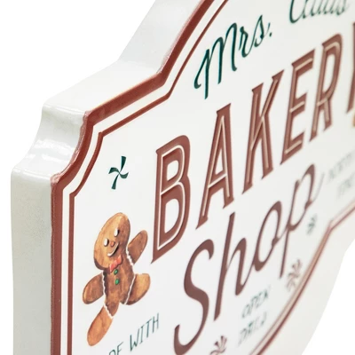 Northlight 18" Mrs. Claus' Bakery Shop Metal Christmas Wall Sign 8 Northlight 18" Mrs. Claus' Bakery Shop Metal Christmas Wall Sign - Image 6