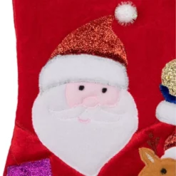 Northlight 20.5" Red And White Glittered Santa Claus And Reindeer Christmas Stocking -Home decor GUEST ad224186 8cc1 4799 89f6 3b934b8c897d