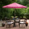 Northlight 9ft Outdoor Patio Market Umbrella With Hand Crank And Tilt, Pink -Home decor GUEST adc3d333 b016 4a0a 918d e9d5054265e7