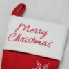 Northlight 16" Red And White Merry Christmas Snowflake Embroidered Christmas Stocking -Home decor GUEST af0e4ed8 a35b 43df 922e e6fc0df8607a