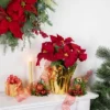 Northlight 16" Red Artificial Christmas Poinsettia Arrangement With Gold Wrapped Pot 1 Northlight 16" Red Artificial Christmas Poinsettia Arrangement With Gold Wrapped Pot -Home decor GUEST b19411a3 6bd4 4590 9e95 efb470ca0f98