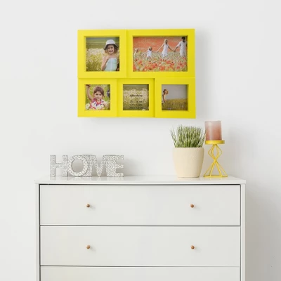 Northlight Yellow Multi-Sized Puzzled Collage Picture Frame 3 Northlight Yellow Multi-Sized Puzzled Collage Picture Frame