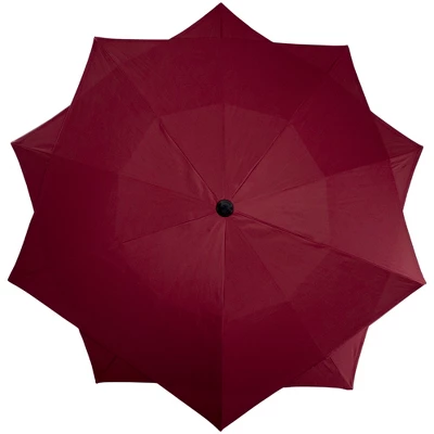 Northlight 8.85ft Outdoor Patio Lotus Umbrella With Hand Crank, Burgundy 4 Northlight 8.85ft Outdoor Patio Lotus Umbrella With Hand Crank, Burgundy - Image 2