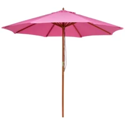 Northlight Outdoor Patio Market Umbrella With Wooden Pole - 8.5' - Pink 11 Northlight Outdoor Patio Market Umbrella With Wooden Pole - 8.5' - Pink -Home decor GUEST b4ded133 1f4c 4351 aa77 598432b7aaff