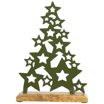 Northlight Tree Of Stars Metal Christmas Decoration - 11" - Green 7 Northlight Tree Of Stars Metal Christmas Decoration - 11" - Green - Image 5