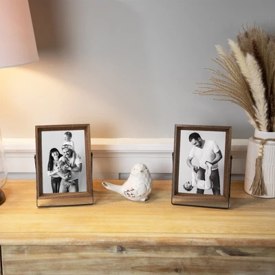 Northlight Wooden Picture Frames With Display Stand - For 5" X 7" Photo - Set Of 2 4 Northlight Wooden Picture Frames With Display Stand - For 5" X 7" Photo - Set Of 2 - Image 2