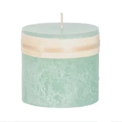 Northlight 3.25" Aqua Blue Traditional Cylindrical Outdoor Pillar Candle