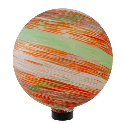Northlight 10" Orange Swirl Designed Outdoor Garden Gazing Ball 5 Northlight 10" Orange Swirl Designed Outdoor Garden Gazing Ball - Image 3