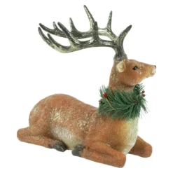 Northlight Glittered Sitting Deer With Pine Neck Wreath Christmas Decoration - 10" -Home decor GUEST b7ab78f8 f27f 4e50 83b5 02c5dfbf637b