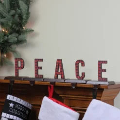 Northlight Buffalo Plaid “PEACE” Christmas Stocking Holder - 6" - 5 Piece 5 Northlight Buffalo Plaid “PEACE” Christmas Stocking Holder - 6" - 5 Piece -Home decor GUEST b9a5f905 81eb 48d6 a0b5 bb2f4da837ad