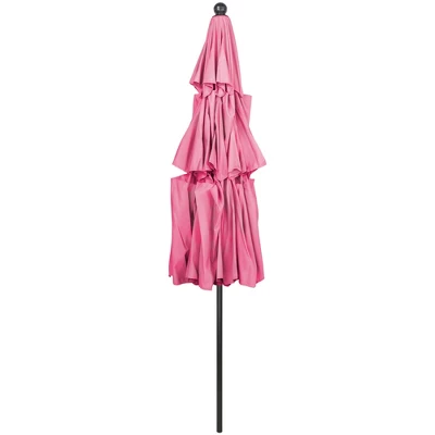 Northlight 9.75ft Outdoor Patio Market Umbrella With Hand Crank And Tilt, Pink 5 Northlight 9.75ft Outdoor Patio Market Umbrella With Hand Crank And Tilt, Pink - Image 3