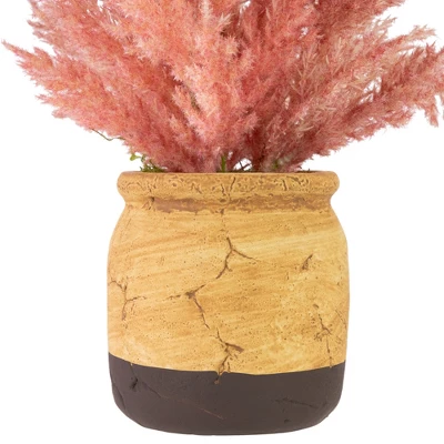 Northlight 12" Pink Cypress Artificial Plant In A Ceramic Pot 5 Northlight 12" Pink Cypress Artificial Plant In A Ceramic Pot - Image 3