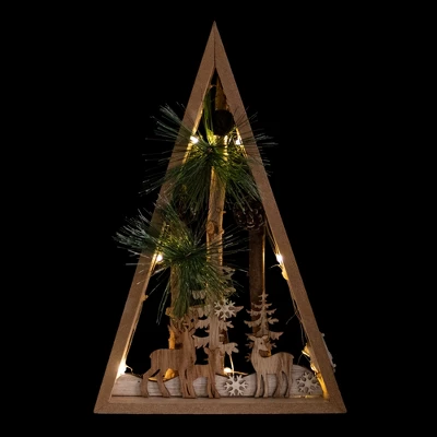 Northlight 11.75" LED Lighted Framed Woodland Deer With Winter Scene Christmas Decoration 3 Northlight 11.75" LED Lighted Framed Woodland Deer With Winter Scene Christmas Decoration