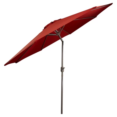 Northlight 9' Outdoor Patio Market Umbrella With Hand Crank And Tilt - Terracotta 6 Northlight 9' Outdoor Patio Market Umbrella With Hand Crank And Tilt - Terracotta - Image 4