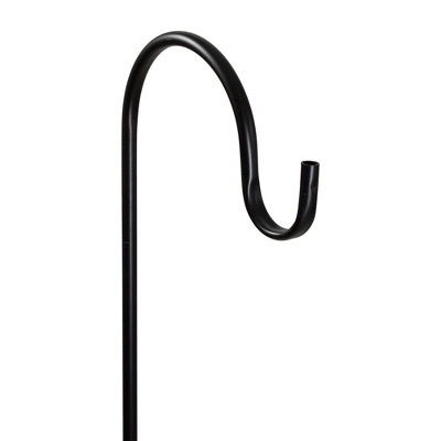 Northlight 84” Black Metal Shepard’s Hook Outdoor Garden Stake 4 Northlight 84” Black Metal Shepard’s Hook Outdoor Garden Stake - Image 2