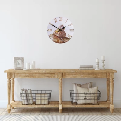 Northlight 12" Roman Numeral Battery Operated Round Wall Clock With Train Design 3 Northlight 12" Roman Numeral Battery Operated Round Wall Clock With Train Design