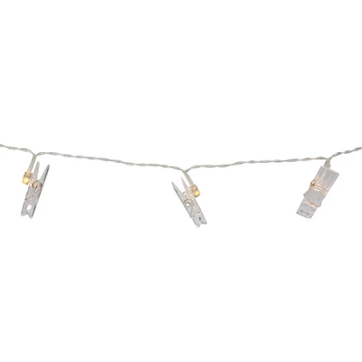 Northlight 15-Count Clear Clothes Pin Photo Holding LED String Lights - 6.5ft, Warm White 3 Northlight 15-Count Clear Clothes Pin Photo Holding LED String Lights - 6.5ft, Warm White