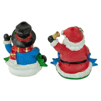Northlight Santa "Noel" And Snowman "Joy" Glitter Christmas Stocking Holders - 5" - Set Of 2 6 Northlight Santa "Noel" And Snowman "Joy" Glitter Christmas Stocking Holders - 5" - Set Of 2 - Image 4