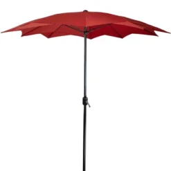 Northlight 8.85ft Outdoor Patio Lotus Umbrella With Hand Crank, Terracotta -Home decor GUEST c57e715a 09f4 455b b9d1 2f7a2273f478