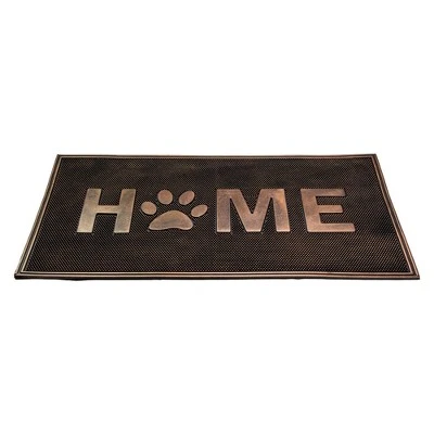 Northlight Gold Finish "Home" With Paw Print Rubber Doormat 18" X 30" 4 Northlight Gold Finish "Home" With Paw Print Rubber Doormat 18" X 30" - Image 2