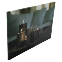 Northlight LED Lighted Faux Driftwood Flickering Candles Canvas Wall Art 15.75" X 23.5β