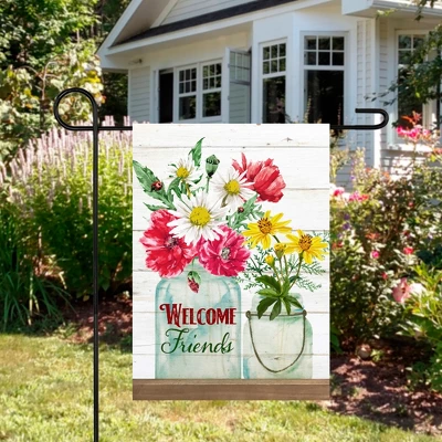 Northlight Welcome Friends Spring Bouquet Outdoor Garden Flag 12.5" X 18" 4 Northlight Welcome Friends Spring Bouquet Outdoor Garden Flag 12.5" X 18" - Image 2