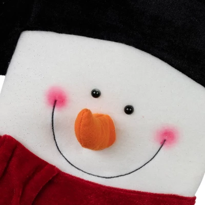 Northlight Embroidered "Let It Snow" Snowman Christmas Stocking - 19" 6 Northlight Embroidered "Let It Snow" Snowman Christmas Stocking - 19" - Image 4