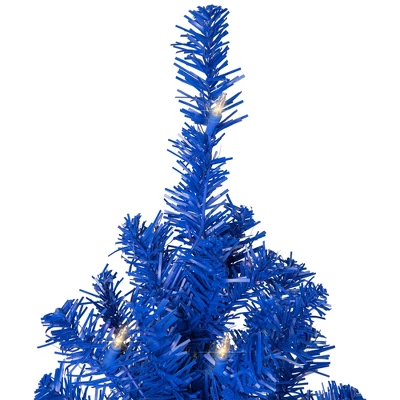 Northlight Pre-Lit Medium Pine Artificial Christmas Tree - 6' - Royal Blue - Clear Lights 7 Northlight Pre-Lit Medium Pine Artificial Christmas Tree - 6' - Royal Blue - Clear Lights - Image 5