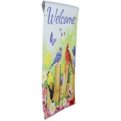 Northlight Welcome Birds On A Fence Outdoor Garden Flag 12.5" X 18" 5 Northlight Welcome Birds On A Fence Outdoor Garden Flag 12.5" X 18" - Image 3