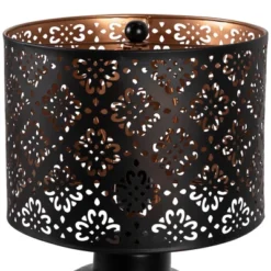 Northlight Round Iron Table Lamp With Laser-Cut Floral Shade - 19" - Black And Copper 9 Northlight Round Iron Table Lamp With Laser-Cut Floral Shade - 19" - Black And Copper -Home decor GUEST cd668d9d f8d1 45a2 b1b4 bc531ca79899