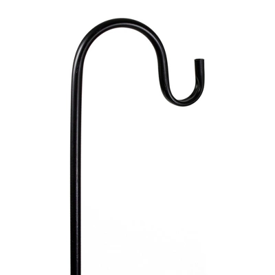 Northlight 84” Black Metal Shepard’s Hook Outdoor Garden Stake 5 Northlight 84” Black Metal Shepard’s Hook Outdoor Garden Stake - Image 3