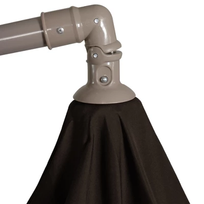 Northlight 10' Outdoor Patio Off-Set Crank And Tilt Umbrella - Brown 4 Northlight 10' Outdoor Patio Off-Set Crank And Tilt Umbrella - Brown - Image 2