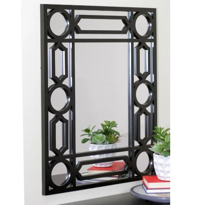 Northlight 29.5" Black Framed Geometric Style Rectangular Wall Mirror 6 Northlight 29.5" Black Framed Geometric Style Rectangular Wall Mirror - Image 4