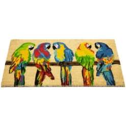 Northlight Toffee And Multicolor Parrots Coir Outdoor Doormat 18" X 30" -Home decor GUEST cf8c3950 0ba8 4bd8 aee4 6c630fdfacc3