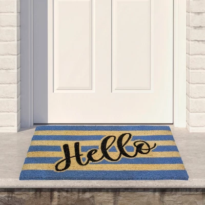 Northlight Natural Coir "Hello" Outdoor Rectangular Doormat 18" X 30" 3 Northlight Natural Coir "Hello" Outdoor Rectangular Doormat 18" X 30"