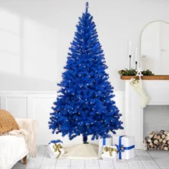 Northlight Pre-Lit Medium Pine Artificial Christmas Tree - 6' - Royal Blue - Clear Lights