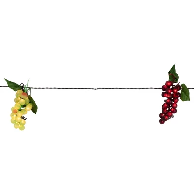 Northlight 5-Count Red And Green Grape Cluster String Light Set, 8ft Brown Wire 7 Northlight 5-Count Red And Green Grape Cluster String Light Set, 8ft Brown Wire - Image 5