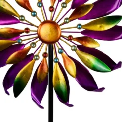 Northlight Mardi Gras Flower Outdoor Pinwheel Garden Stake - 4.5' 12 Northlight Mardi Gras Flower Outdoor Pinwheel Garden Stake - 4.5' -Home decor GUEST d0b53020 39ab 4f3e afcf f84774ad6c7f