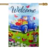 Northlight Welcome Blue Pickup Truck With Flowers Outdoor House Flag 28" X 40" 1 Northlight Welcome Blue Pickup Truck With Flowers Outdoor House Flag 28" X 40" -Home decor GUEST d0c9ebb0 c4b7 4fce a637 b4136669111e